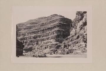 Looking upstream at small side canyon; left bank; Mile 82.9. In rapid 1/2 mile above Johns Canyon