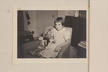 [daughter of] Mr. and Mrs. Edwin Corle.  The Corles' Christmas greetings.  Corle is the author of "Listen, Bright Angel."