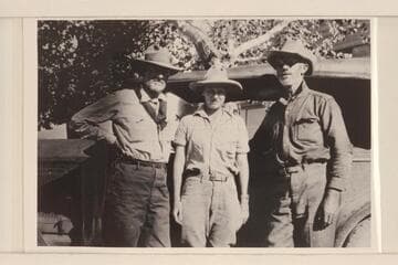 George C. Fraser; Sarah Fraser; Dave Rust.  After Glen Canyon-Toroweap-Shivwits trip of 1930, June-July