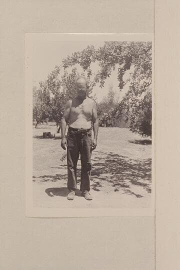 Arthur Chaffin at Dandy Crossing [on photo reverse:  Art Chaffin at Dandy's Crossing, Hite]