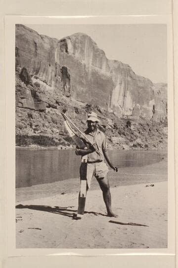 Wild Man Freeman. Mouth of San Juan. 1922, Sep. trip from Leew Ferry to Halls Crossing and return