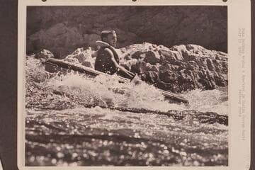 Buzz Belknap trying a Sportyak in Gneiss Canyon Rapid