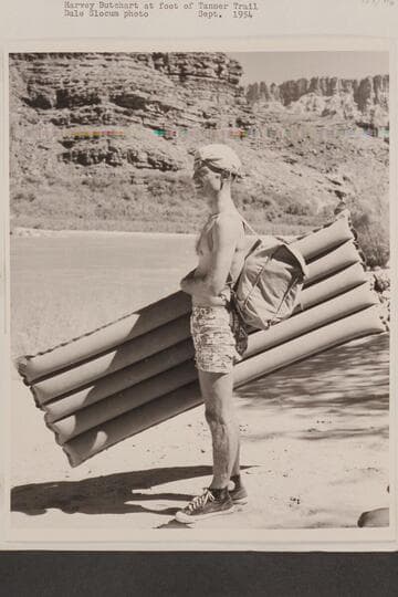 Harvey Butchart at foot of Tanner Trail