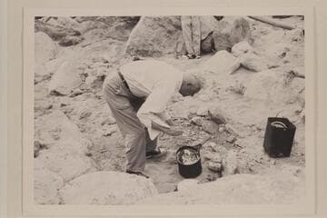 Joe Desloge digging in for dinner; Soap Creek