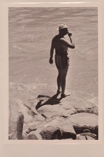 Bill Belknap sizes up the river at Mile 108