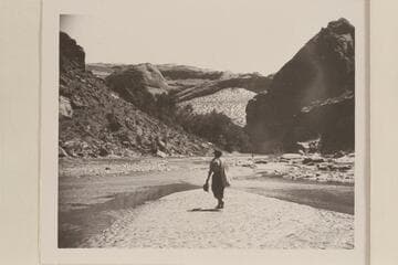 On the way back from Gregory Bridge.  Canyon of the Escalante.  Millie Baker carries the sack.  #67 was at Rainbow Bridge