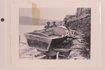 John Ginty; George Uden; Timothy O'Keefe. Working on the "Nancy Lee" at the mouth of Crescent Creek