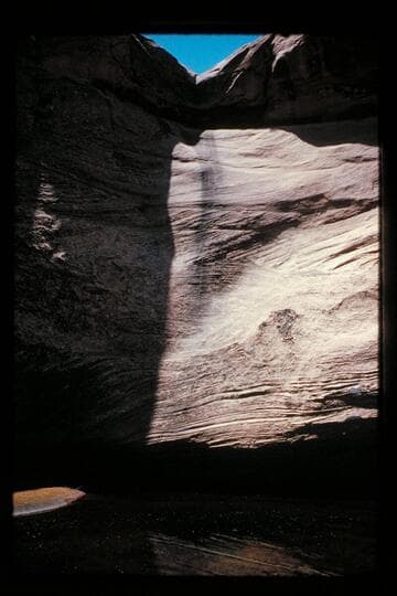 Drop 1/4-1/2 mile above prlunge pool in tributary; Halls creek right bank; below Baker's Ranch