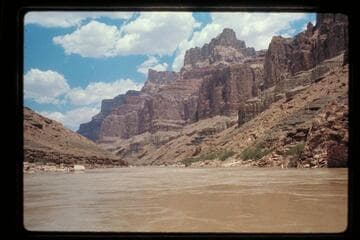 Up into Marble Canyon from mouth of Little Colorado River