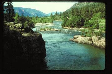 Baker's Bridge; in stream from bridge