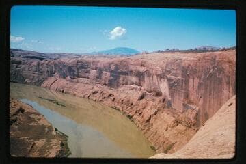 Lake Powell floods Poor Man's Placer; from Mile 109.75; Navajo Mountain