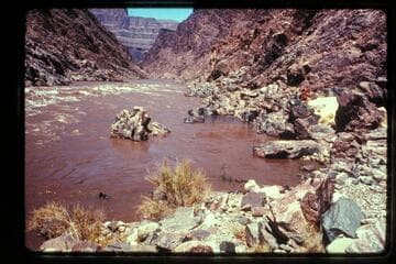232 Rapids, right bank, looking downstream, approximately 25,000 sec. feet