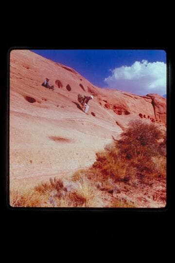Tom Daly and Dock down trail into Anasazi Canyon