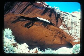 Natural Bridge in upper part of Little Finger Canyon,  Navajo Canyon in the Navajo Reservation