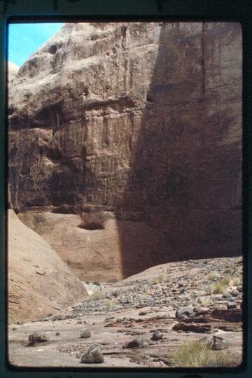 Upstream in 73 from left bank above drop