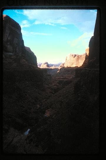 Out of Nasja Canyon at dropoff