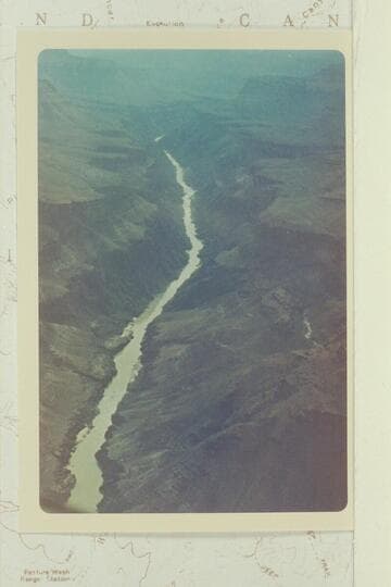 Upriver from Stanton's Switching Yard at lower left to above Ruby Rapid where the river disappears beyond LeConte Plateau