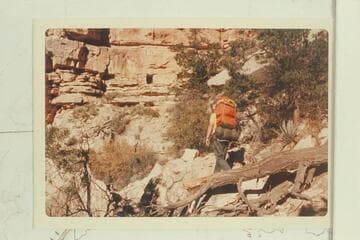 Indian cliff dwellings across gully from Bass Camp