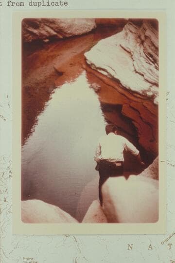 Chuck at the spring in Royal Arch Creek