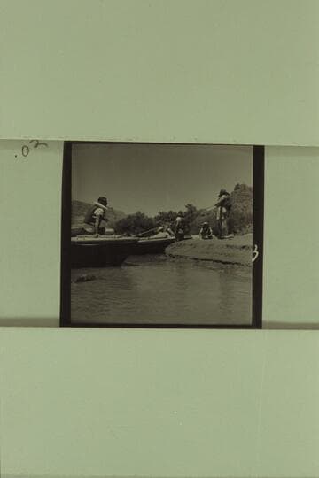 Preparations for Grand Canyon cruise. Lees Ferry