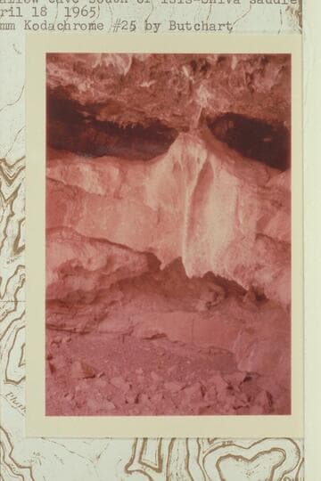 Flowstone. Shallow cave south of Isis-Shiva saddle