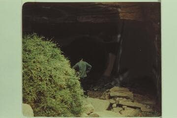 Dale Hall at the cavern near the source of Tapeats Creek