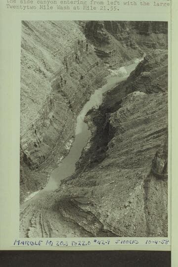 Down Marble Canyon from the foot of North Canyon Rapid