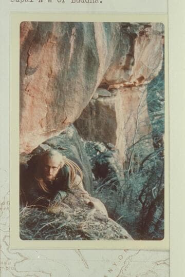 Al following me trying to find a route through Supai northwest of Buddha