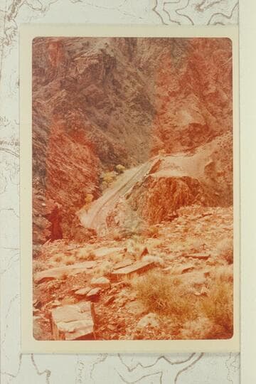 Looking down on Bright Angel campground from South Kaibab Trail (neither is paved--yet)