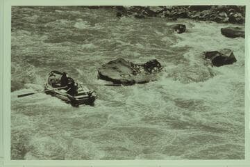 National Park Service in Tepee Rapid on the Yampa River. Dinosaur National Monument