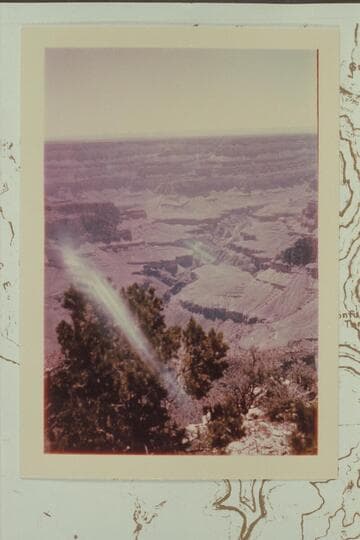 Southwesterly from Dragon Head. Down Crystal Creek and up Slate Creek. Diana Temple near the South Rim