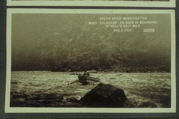 Green River Investigation: Boat "Colorado" on Rock in Beginning of Hell's Half Mile