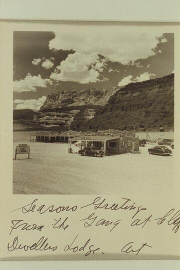 [Christmas card from Art and the Gang at Cliff Dwellers Lodge]