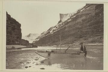 Frank E. "Jackie" Frost on the San Juan River. 10-ft. folding boat
