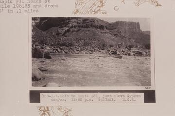 E. L. Kolb in Rapid #31 just up from mouth of Gypsum Canyon
