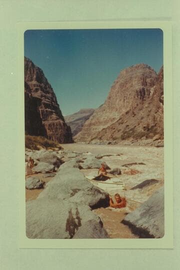Lining Vulcan Rapid. Garth Marston at extreme left; Norm Nevills lower center; Joe Desloge lower