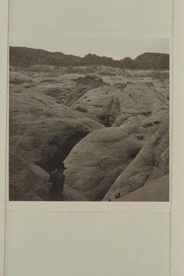 Up the middle fork of 73.6 from the point where the trail into the southwest fork swings around the butte.  Nasja Begay is at the bottom