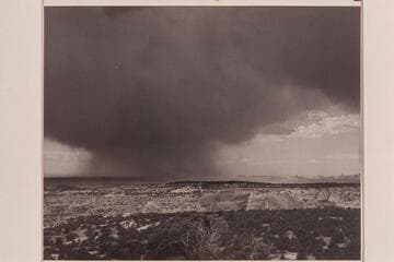 Storm over Navajo Canyon; White Mesa in distance