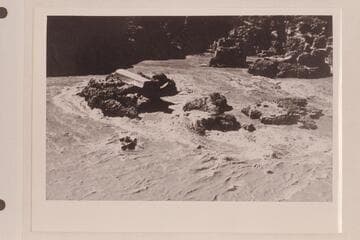 Bureau of Reclamation aluminum barge on the bedrock in Bedrock Rapid
