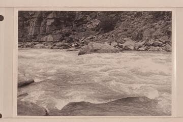 The rock in the lower end of Disaster Rapid, Mile 236.8, Canyon of Ladore, Green River