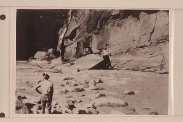 Utah in lower part of Triplet Falls. Loper and Clogston