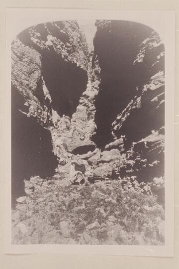 "Views on the Green River", Canon of Lodore Series. Winnie's Grotto looking up. Note the photo darkroom