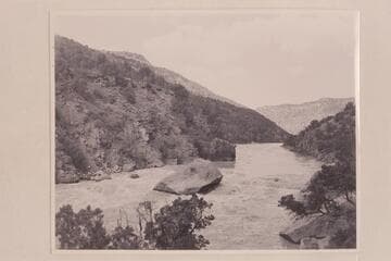 Ashley Falls from below [on photo reverse:  Ashley Falls, looking upstream]