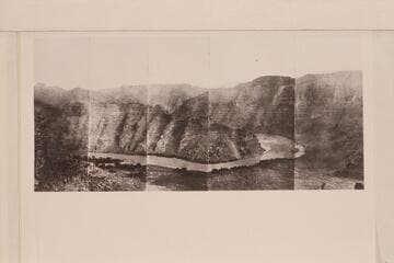 Series of prints put together to show Sumners Amphitheater near the head of Desolation Canyon on the Green River.  From Survey of upper Green River, 1922