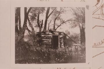 Cabin on the right bank of Green River near Ouray believed to have been used by Antoine Robidoux in the early 1830's