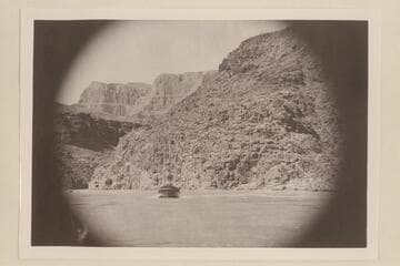 Pug Atherton brings the "Cactus" in to land below Mile 217 Rapid. Approximate gauge: 90,500 cfs