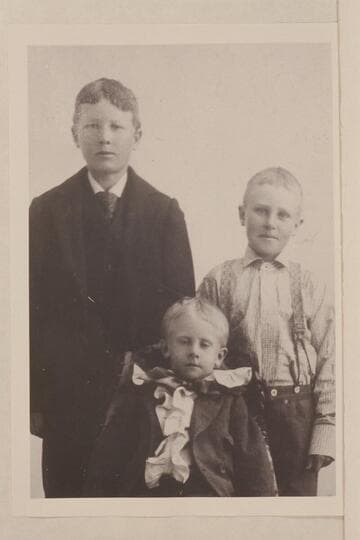 Roger, Joe, Alfred Goodman. Fairview, Utah. Joe died of the flu