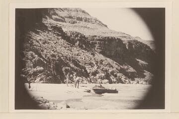 The "Rattlesnake" with the "Bootoo" behind her. Mile 217 Rapid. Approximate gauge: 90,500 cfs