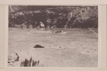 The "Esmeralda II" heads into Lava Falls