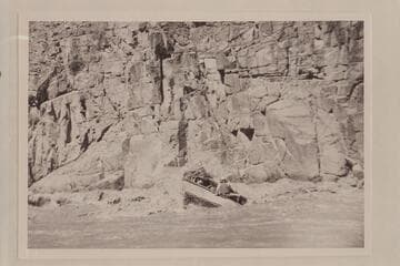 Boat "I" in Mile 217 Rapid.  Don Harris and John Riffey